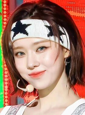 金玟庭winter  harein 黄仁俊发带 五角星针织头带运动瑜伽吸汗带