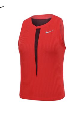 Nike郑钦文网球背心女 耐克25美网速干圆领无袖T恤坎肩运动服上衣