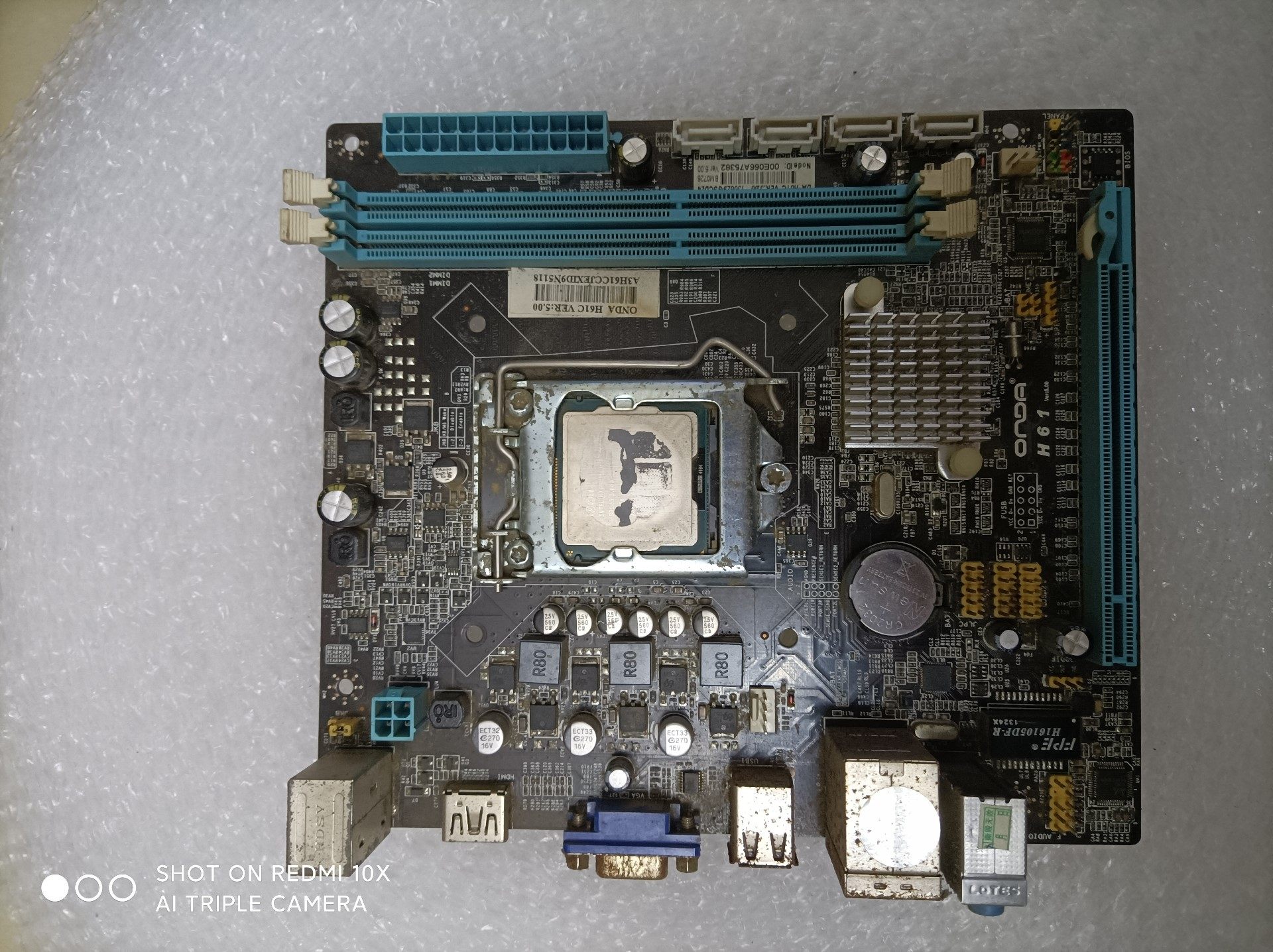 昂达拆机主板h61c ver:5.00