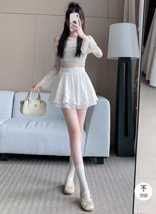 女法式 溫柔設計感小眾褶皺蕾絲花邊蛋糕裙短裙潮5120 新款 2025夏季