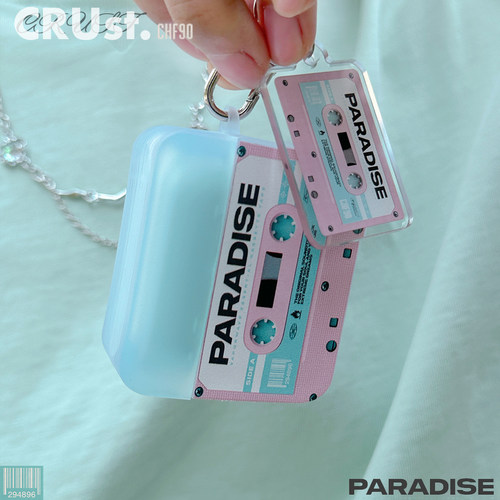 苹果方形磨砂半透明耳机保护套