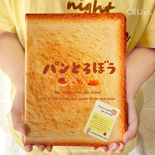 创意面包脑袋适用苹果iPad保护套pro11air4/5/6/7平板壳mini6书本款12.9高级感保护壳带笔槽10.2/5新10/11代