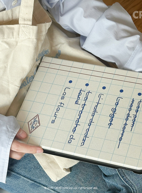 原创法式慵懒感购物清单适用苹果iPad保护套pro11air4/5/6平板壳书本款12.9高级感保护壳带笔槽10/11代10.2/5