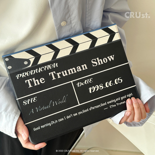 7平板壳mini6书本款 12.9高级感保护壳带笔槽10.2 创意楚门世界电影打卡板适用苹果iPad保护套pro11air4