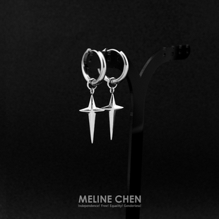 百搭男女 MELINE CHEN简约创意十字小众设计高街潮ins高级嘻哈个性