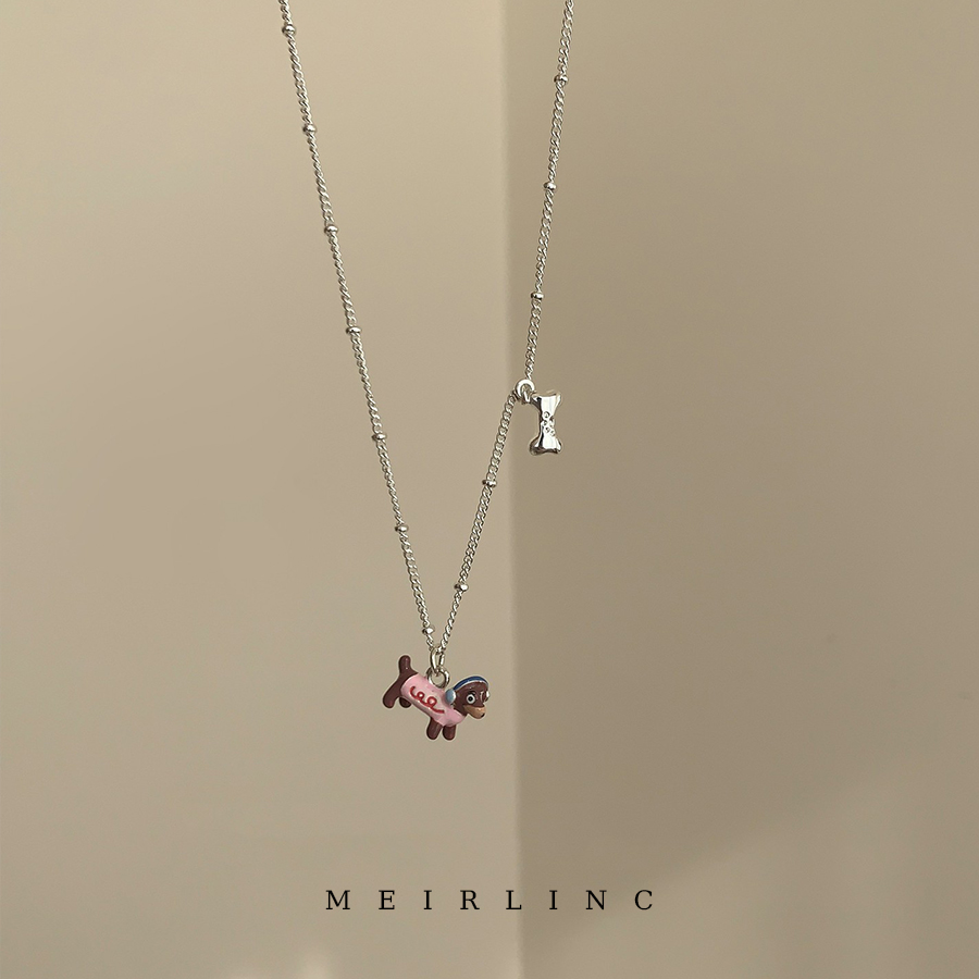 MEIRLINC 原创不对称小众设计可爱趣味小狗高级感情侣多巴胺新款