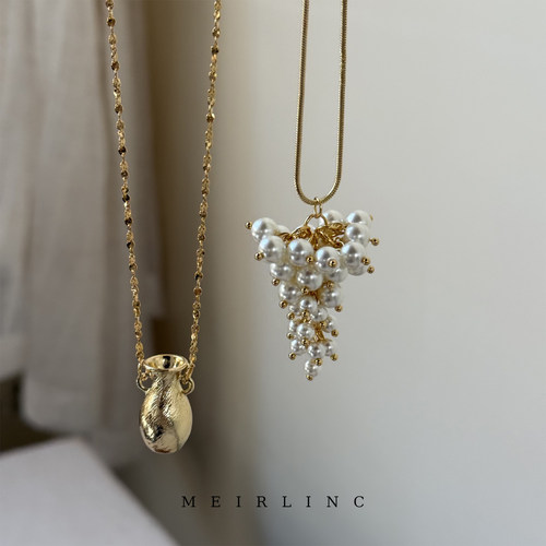 MEIRLINC 原创小众独特时髦老钱风小众设计高级感情侣新款百搭ins