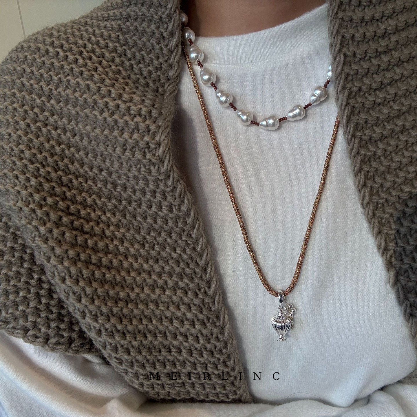 MEIRLINC 法国设计师小众独特vintage高级感法式轻奢摆件项链耳环,饰品/流行首饰/时尚饰品新,摆件,淘宝优惠券,粉丝福利购,淘宝优惠卷