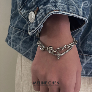 原创设计师款 缠绕 复古小众高级感国潮酷ins情侣嘻哈 CHEN MELINE