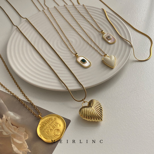 MEIRLINC 原创复古vintage金色小众设计高级感新款百搭法式气质