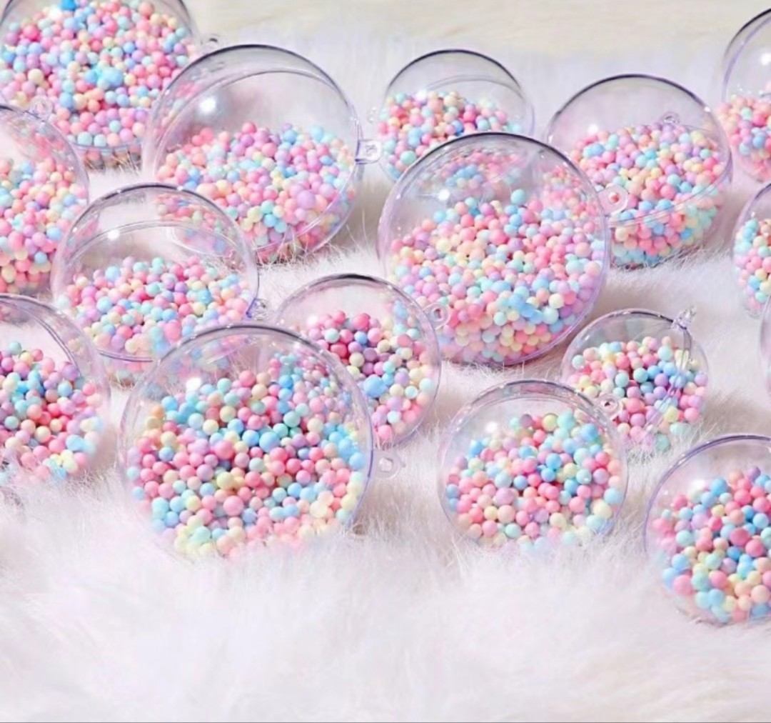 七彩流星球马卡龙色泡沫少女心手工diy材料装饰礼盒波波球填充物
