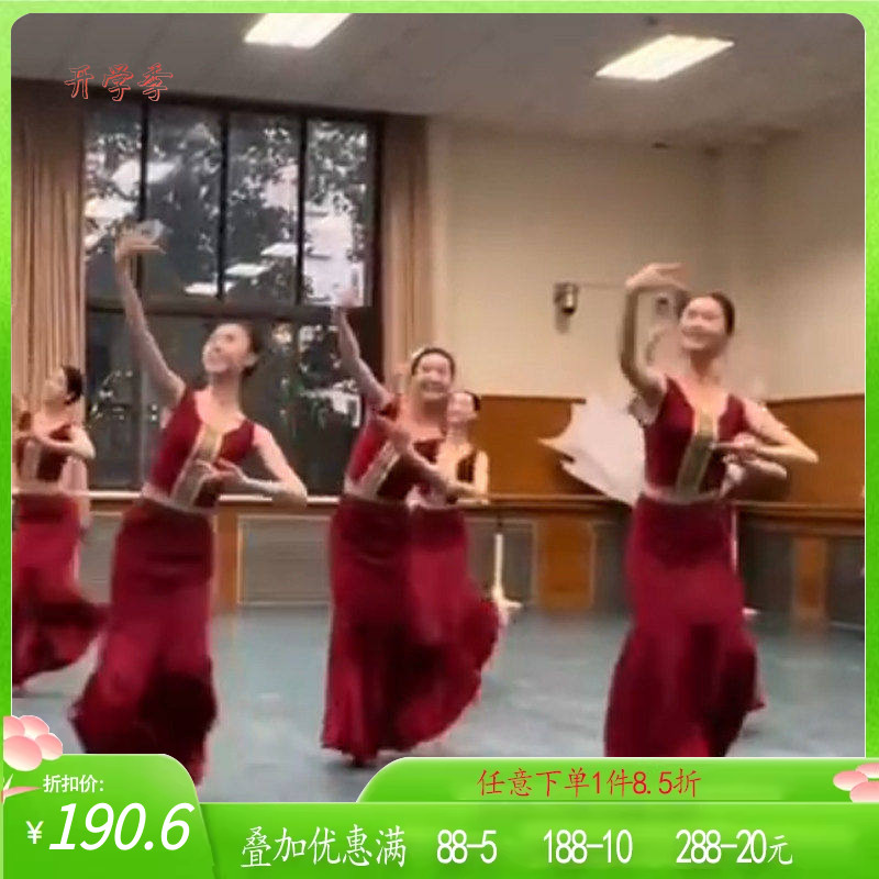 舞研依库傣族舞蹈服装练功服班服