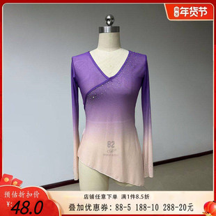 舞研依库古典舞身韵练功服纱衣女民间舞课堂训练班服演出网纱上衣