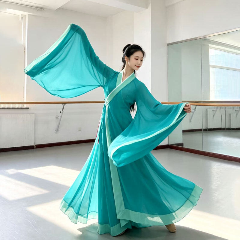 舞研依库古典舞汉博袖舞蹈服女