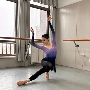 舞研依库古典舞身韵舞蹈纱衣练功服女连体基训毕业汇报民族民间舞