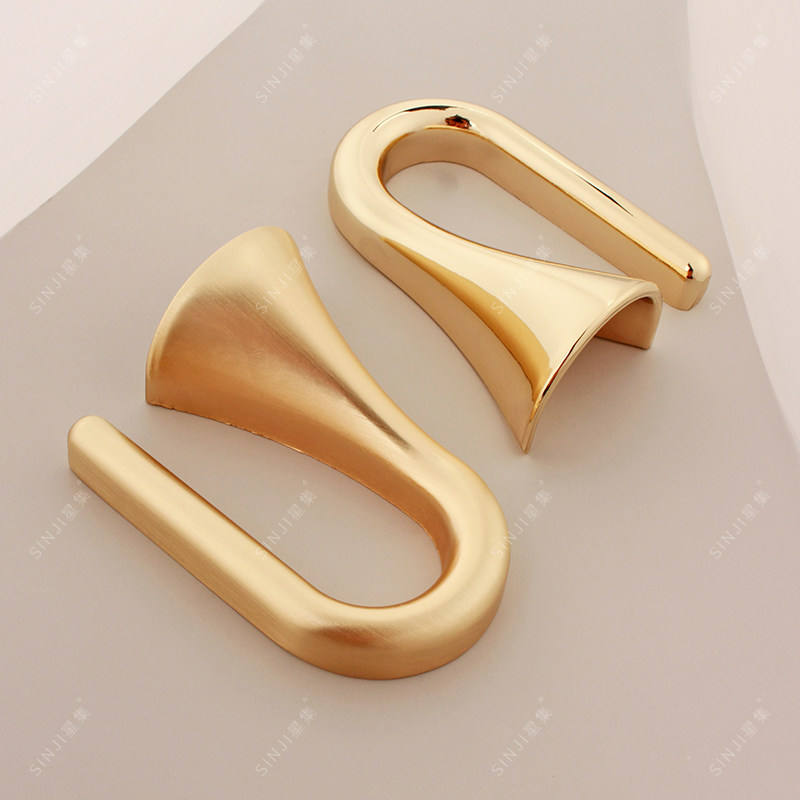 星集个性喇叭造型五金抽屉橱柜拉手金色现代轻奢风北欧衣柜门把手,基础建材,小拉手,淘宝优惠券,粉丝福利购,淘宝优惠卷