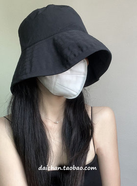 加大头围软的，没铁丝 轻薄百搭防晒纯色速干渔夫帽防u v遮阳