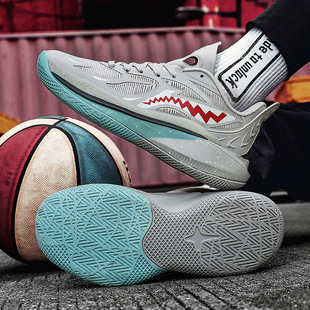 音速12大鲨鱼体育生室内外篮球鞋训练比赛专业学生摩擦有声音球鞋