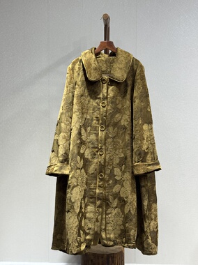 原创设计 秀场加厚植绒花 时尚百搭气质秋季长袖风衣外套30202