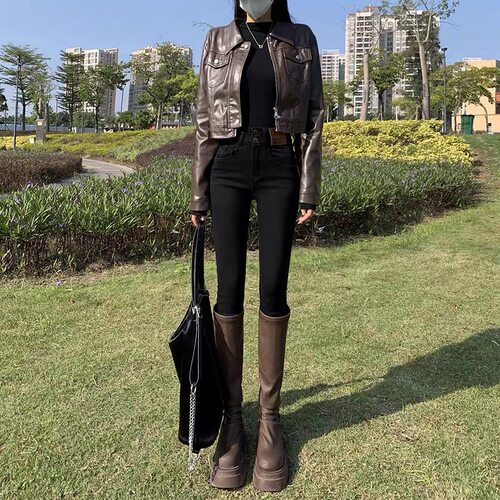 紧身牛仔裤女铅笔裤小脚裤子