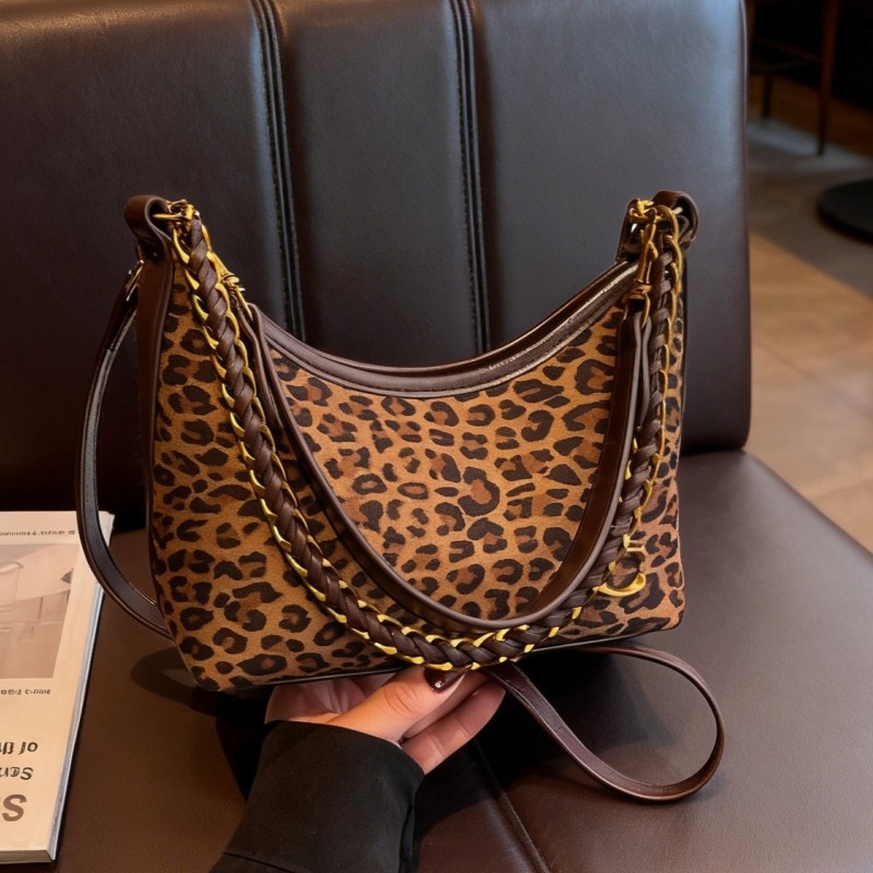 超火爆款复古豹纹包包女2025新款秋冬潮时尚通勤腋下包斜挎饺子包,箱包皮具/热销女包/男包,腋下包,淘宝优惠券,粉丝福利购,淘宝优惠卷