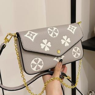 小众设计链条包包女2025新款 斜跨小方包高级感单肩信封腋下包 时尚