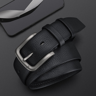 腰带男款 简约百搭裤 皮带针扣感真皮头层牛皮时尚 英皇保罗男士