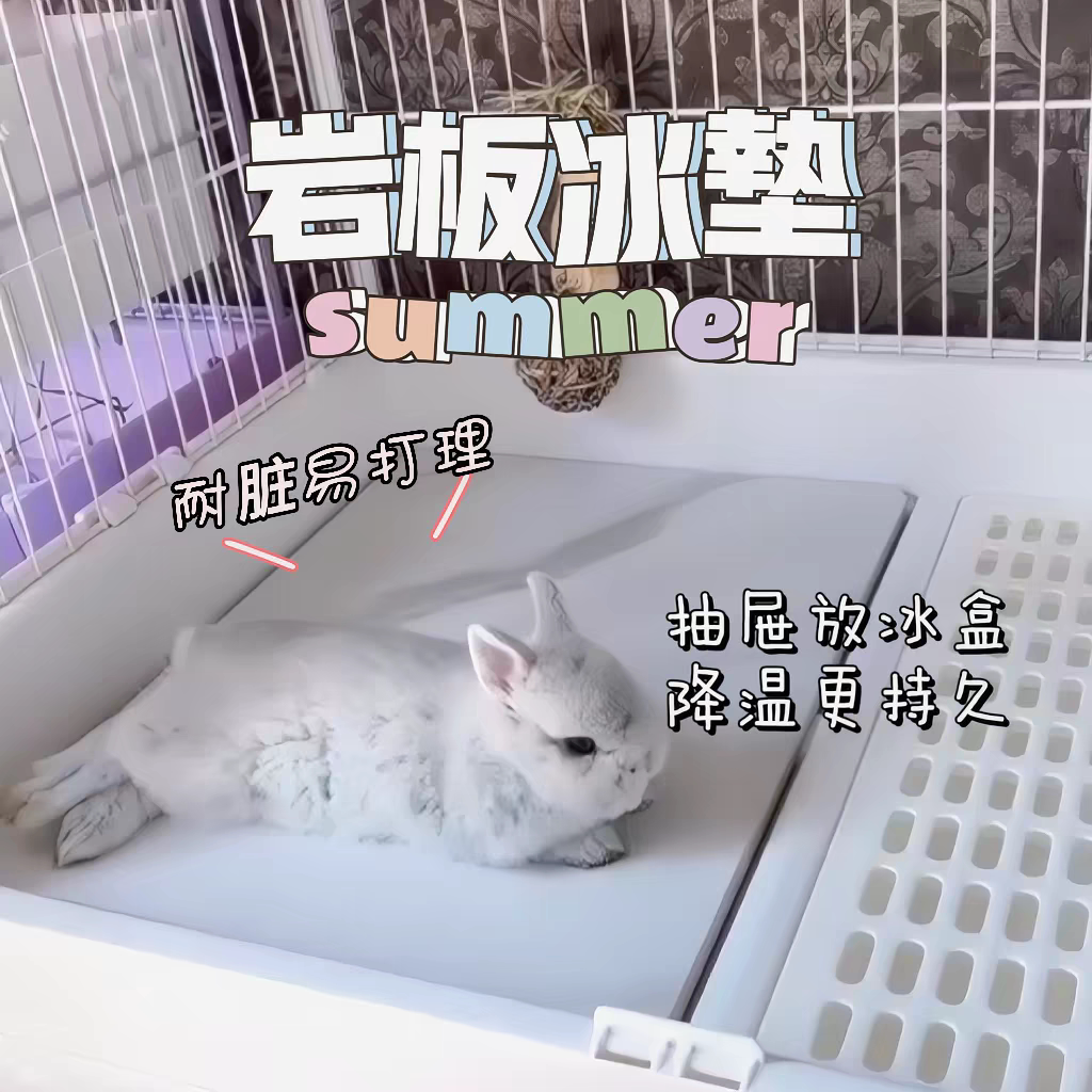夏天宠物兔兔猫狗降温板岩板凉垫适配达洋r81r71r100兔笼顺丰速发 - 实物图