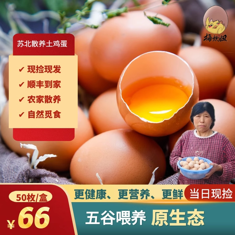 正宗苏北散养土鸡蛋生态放养自由鸡蛋