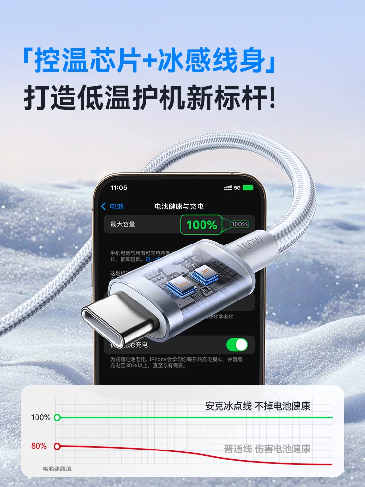 Кабель зарядки Anker с точкой замерзания адаптируется к iPhone 16 Pro Max, кабель зарядного устройства, 15 штук кабеля Type-C для передачи данных, 100 Вт быстрая зарядка, Huawei Xiaomi автомобильный Android CtoC