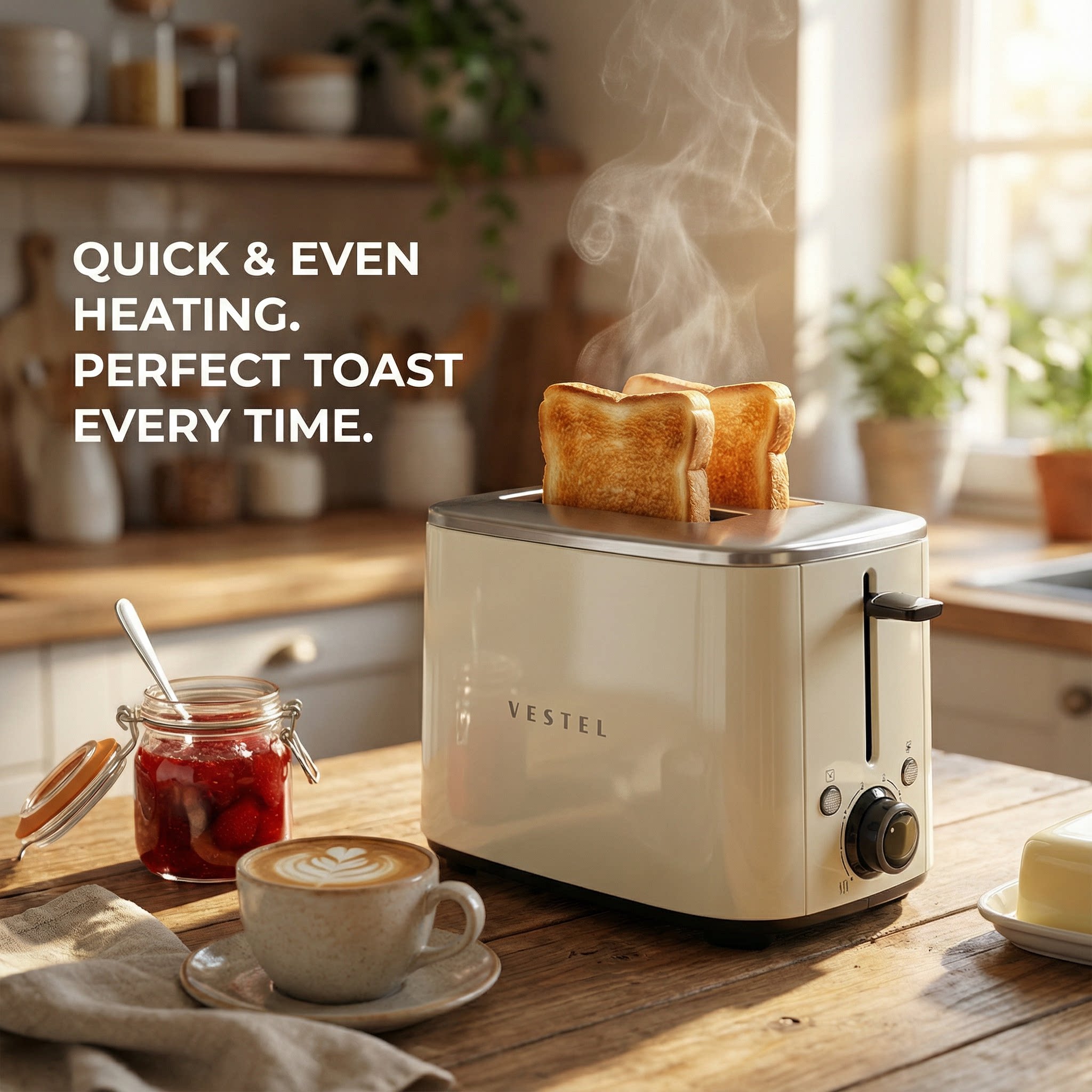 出口烤面包机家用多士炉不锈钢吐司机多档调节烘烤早餐机 toaster