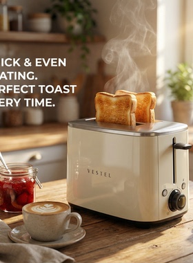 出口烤面包机家用多士炉不锈钢吐司机多档调节烘烤早餐机 toaster