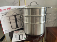 德国Zepter 30蒸锅18-10不锈钢加厚家用三层食品级316钢煮炖汤锅