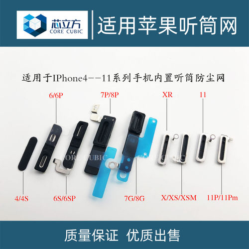 适用苹果X XR 8P XS Max 11 Pro 12 13 14 15 16手机听筒网防尘网