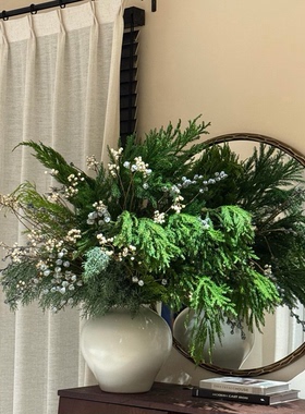 松枝鲜切真花天竺少女松装饰瓶插花鲜花家用插花期长桌面装饰摆件