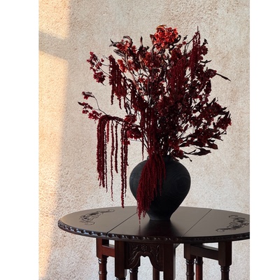 永生花干花花束迎客豆高级感真花客厅餐桌乔迁喜庆插花装饰年宵花