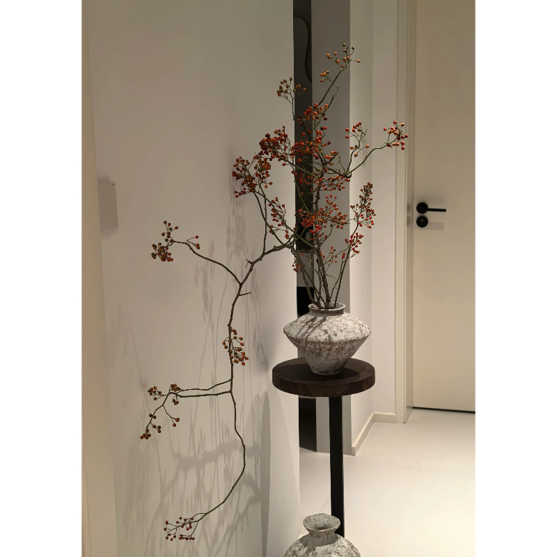 山归来蔷薇果红果干花花束禅意长枝干枝干树枝插花高级感天然真花