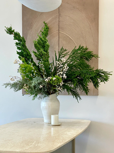 新鲜松枝鲜切瓶插花天竺少女松侧柏雪花松枝条鲜花家用插花真松