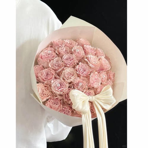 厄瓜多尔进口玫瑰鲜花紫色玫瑰花束蓝丝绒生日礼物送女友情人节