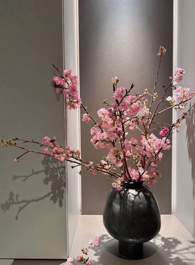 新鲜采摘粉樱花束鲜花家用插花水养家居软装真花瓶插花桃花装饰