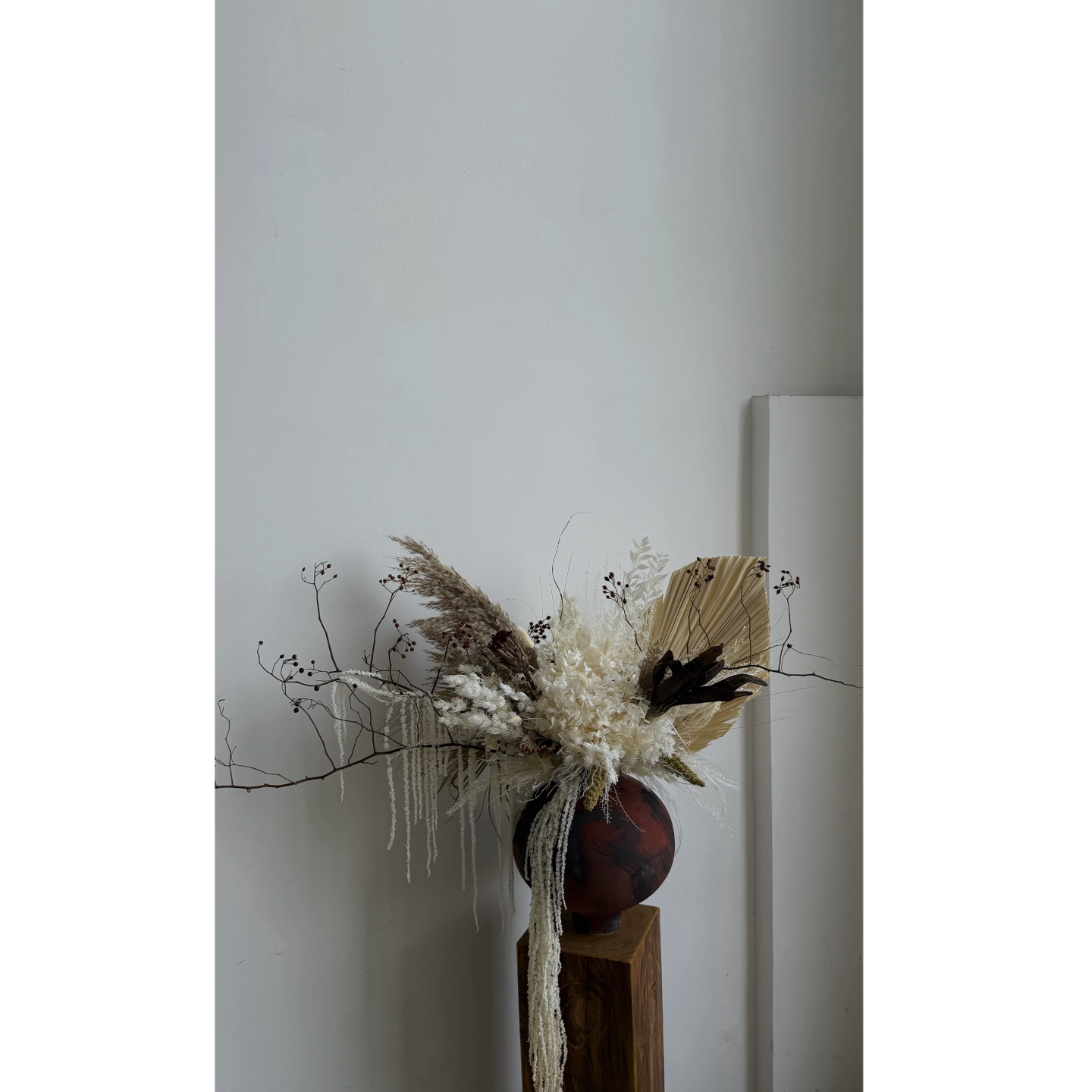 天然干花花束真花高级感永生花插花家居软装服装店侘寂风装饰摆件