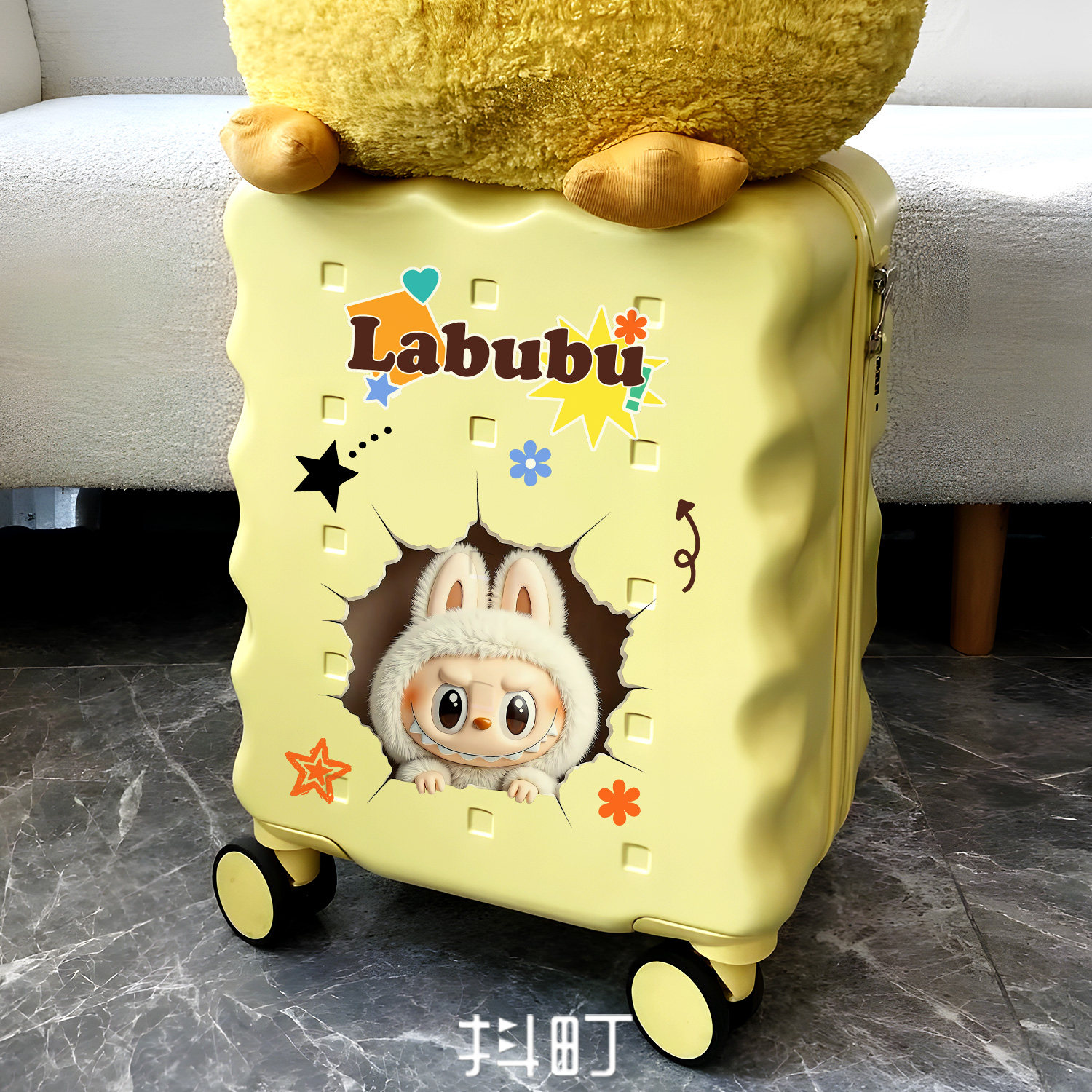 卡通可爱行李箱贴纸不留胶