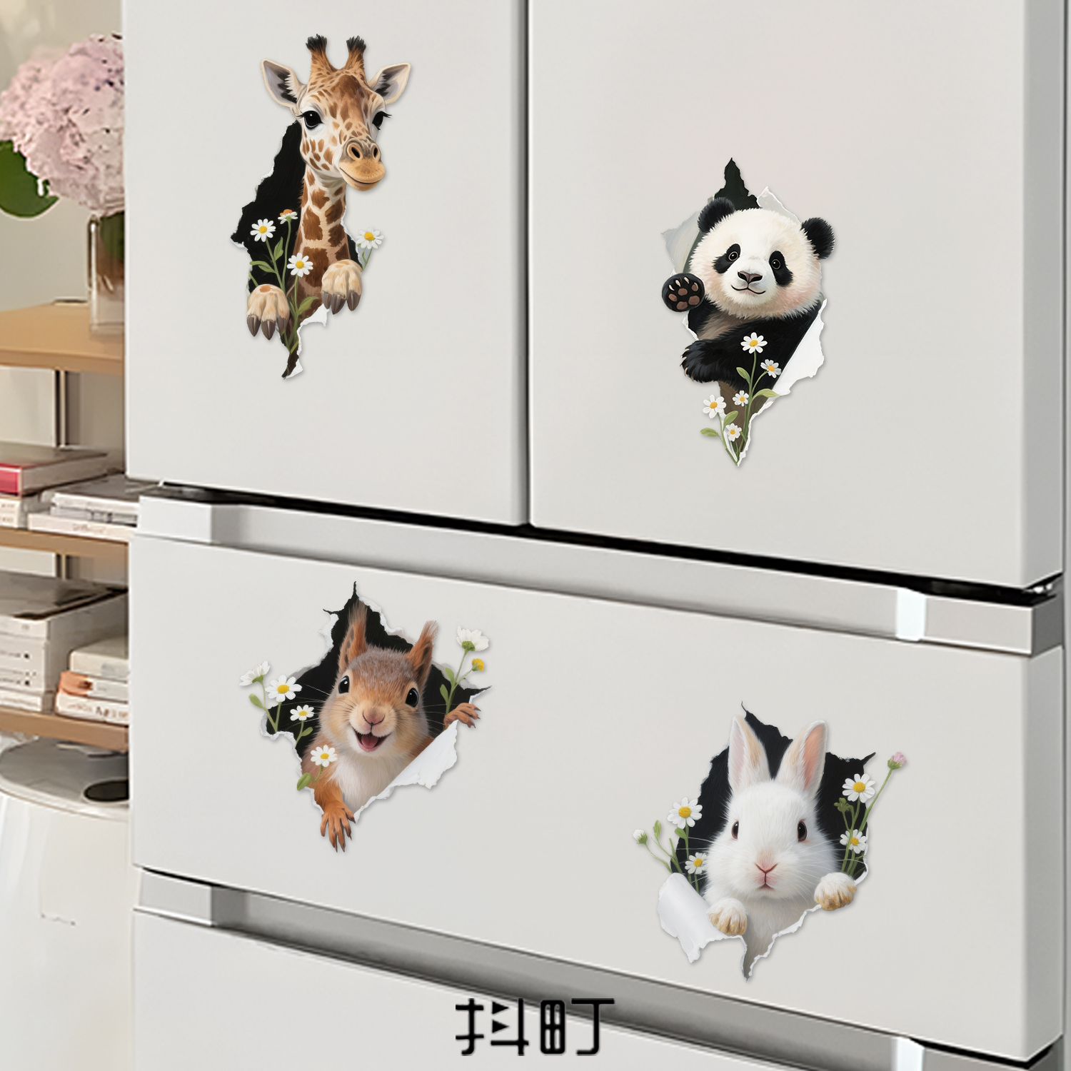 森林动物冰箱贴磁吸款装饰贴