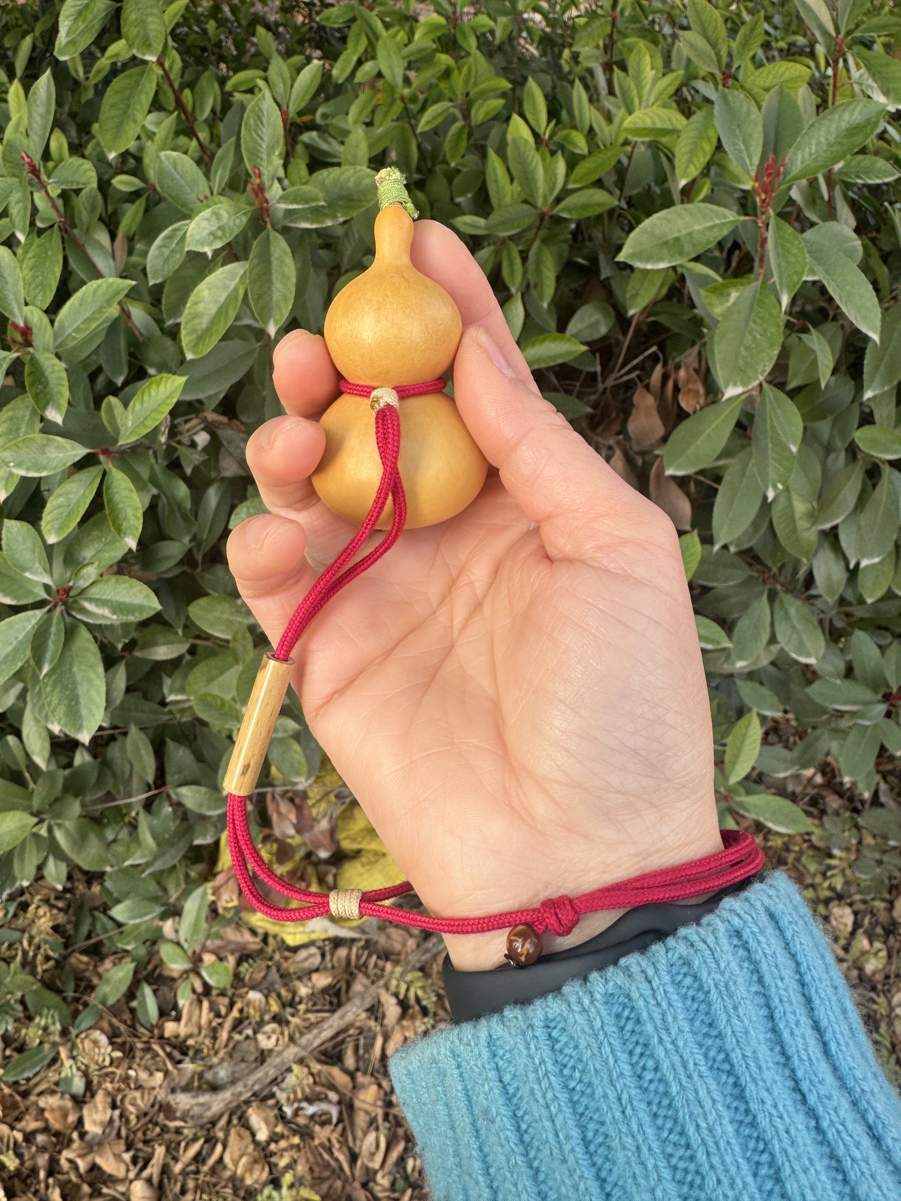 葫芦防丢绳湘妃竹纯手工编织棉线葫芦挂绳腰绳新中式藏风