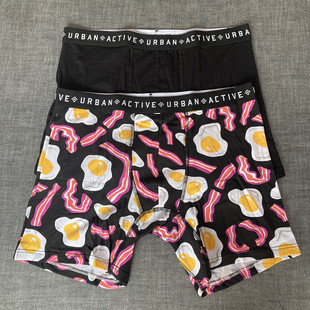 头都市潮牌外贸中高腰 平角纯棉四角裤 欧美订单牛货两条30元 男内裤