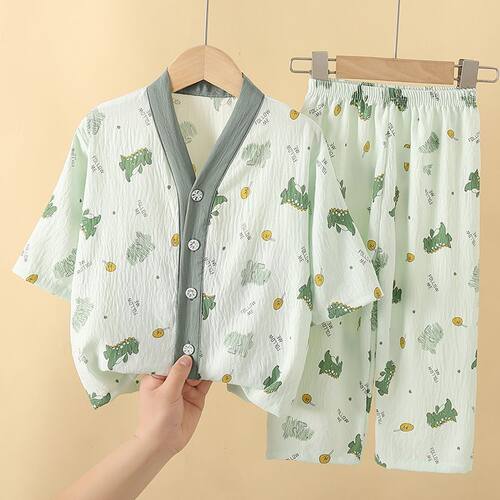 男童女孩女童宝宝空调家居服套装