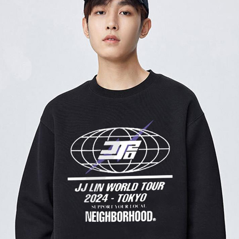 JJ林俊杰同款周边长袖演唱会圆领卫衣情侣装粉丝应援穿搭上衣服装