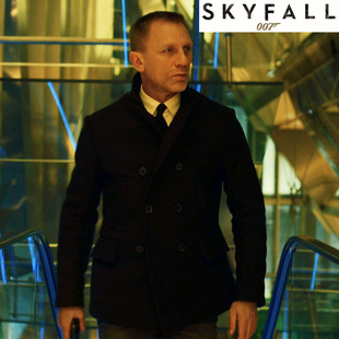 5007skyfall天幕杀机同款外套 男中长款纯羊毛peacoat邦德海军