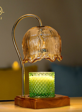 铃兰香薰融蜡灯法式复古卧室床头灯家居摆件氛围灯无火香氛台灯