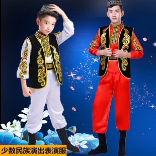 出租新疆舞服装男成人少数民族演出服哈萨克族维族塔吉克族舞蹈服
